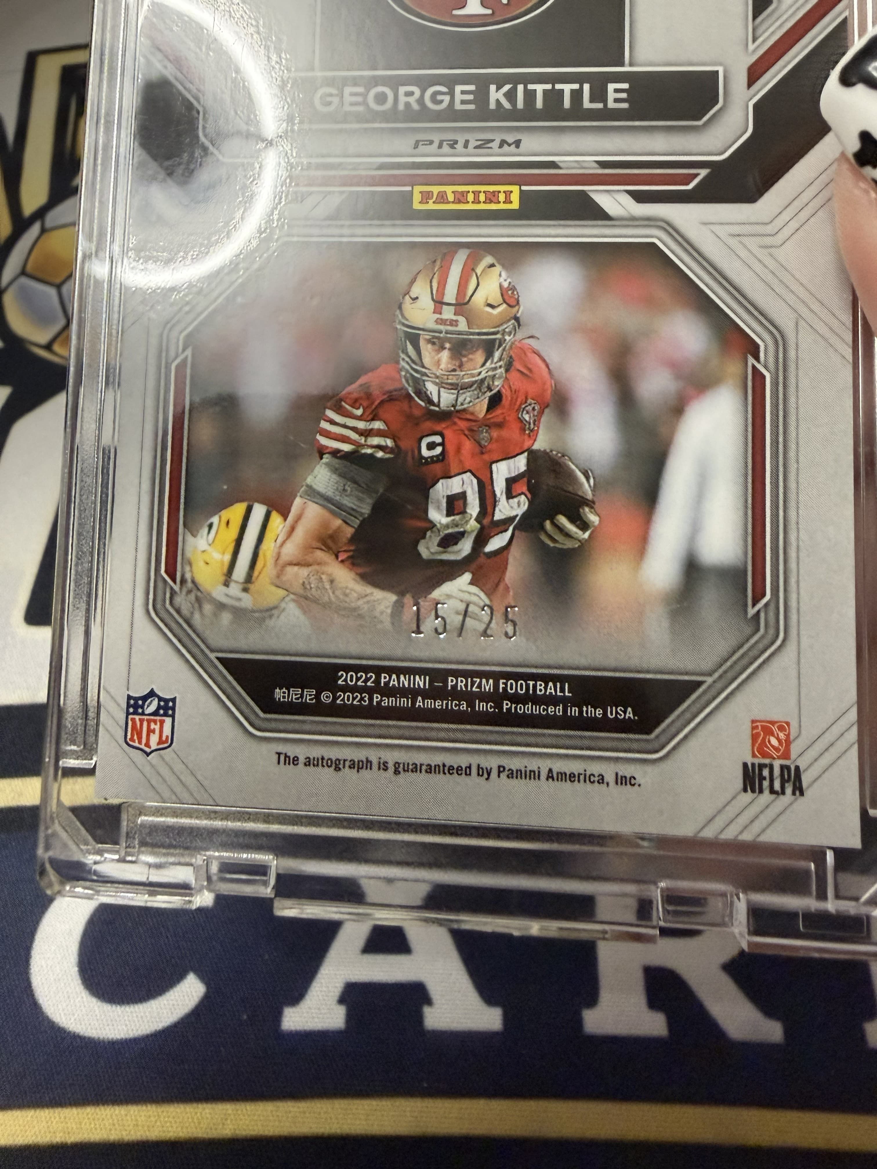 2022 George Kittle Sensational Signatures Auto /25 view 2
