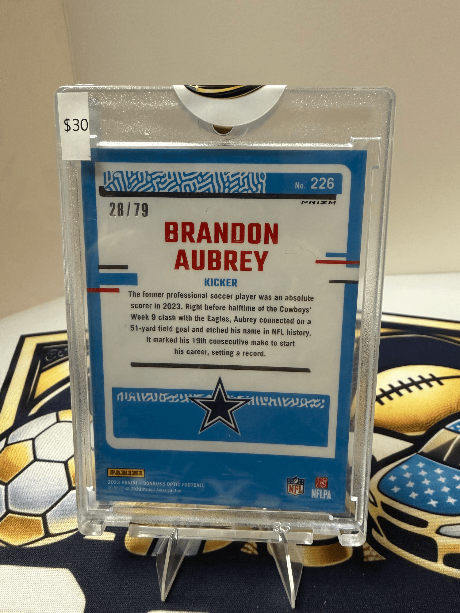 2023 Panini Donruss Optic Rated Rookie Brandon Aubrey view 2