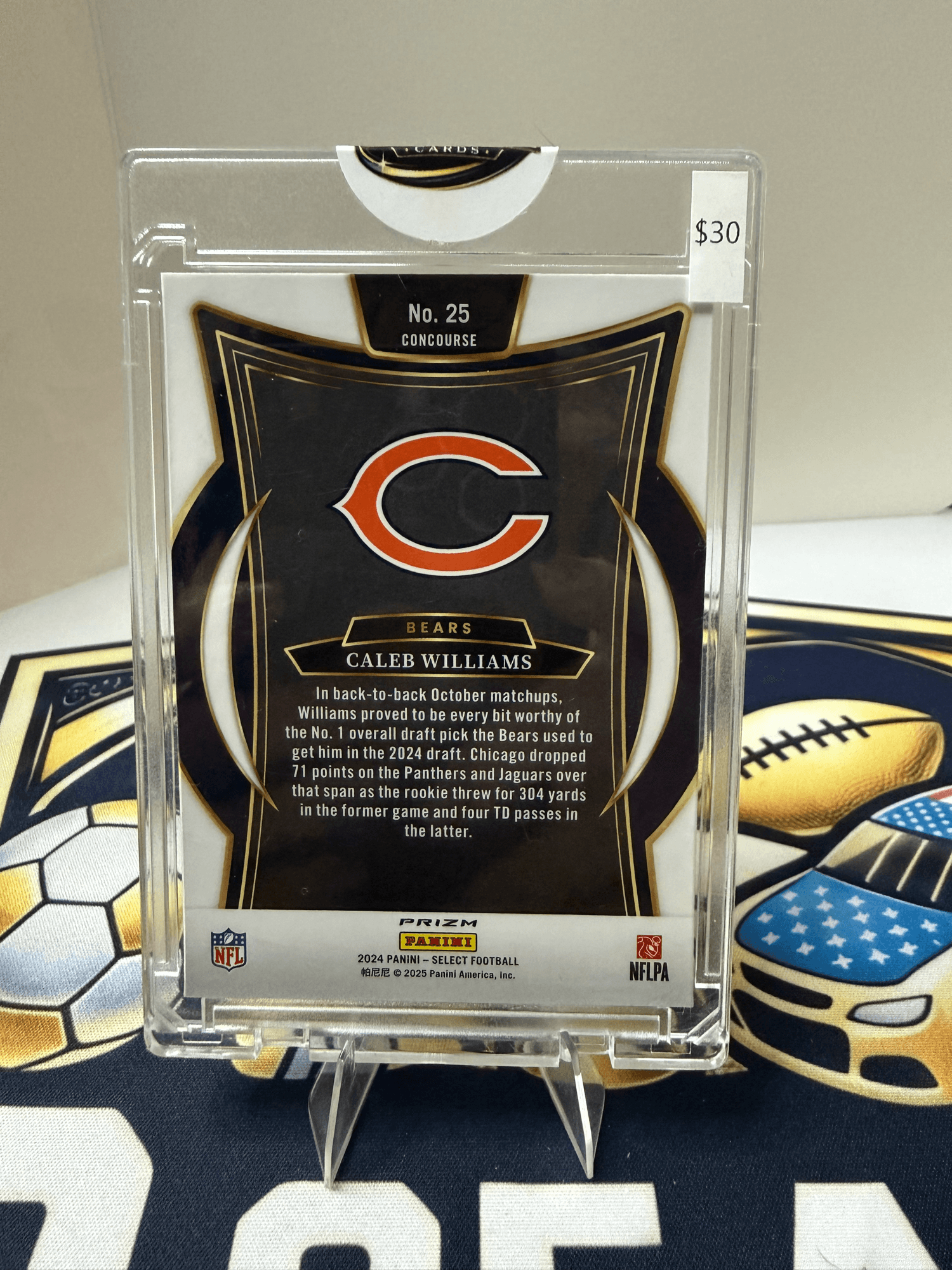 2024 Panini Select Black & Gold Caleb Williams view 2