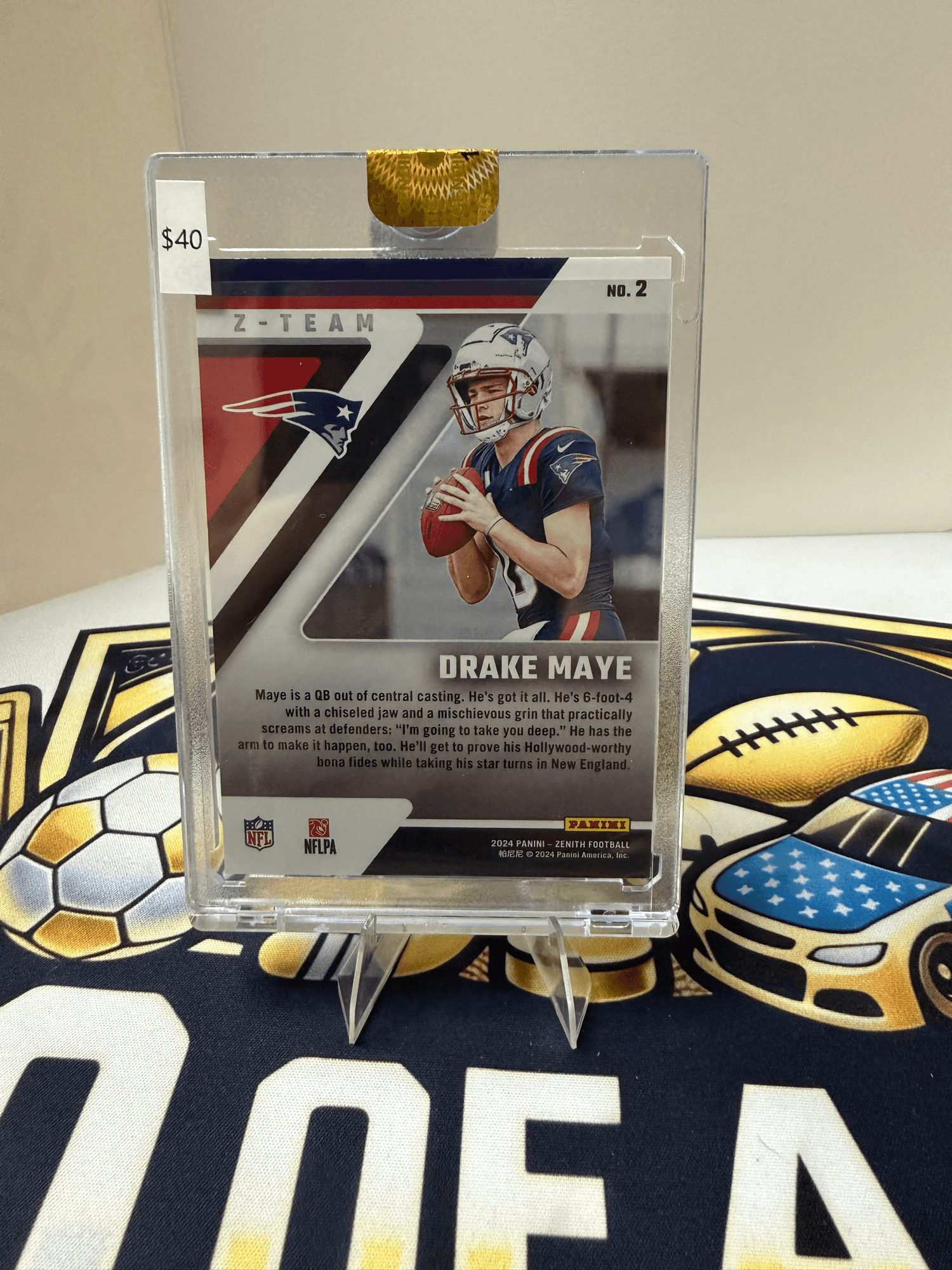 2024 Panini Zenith Drake Maye view 2