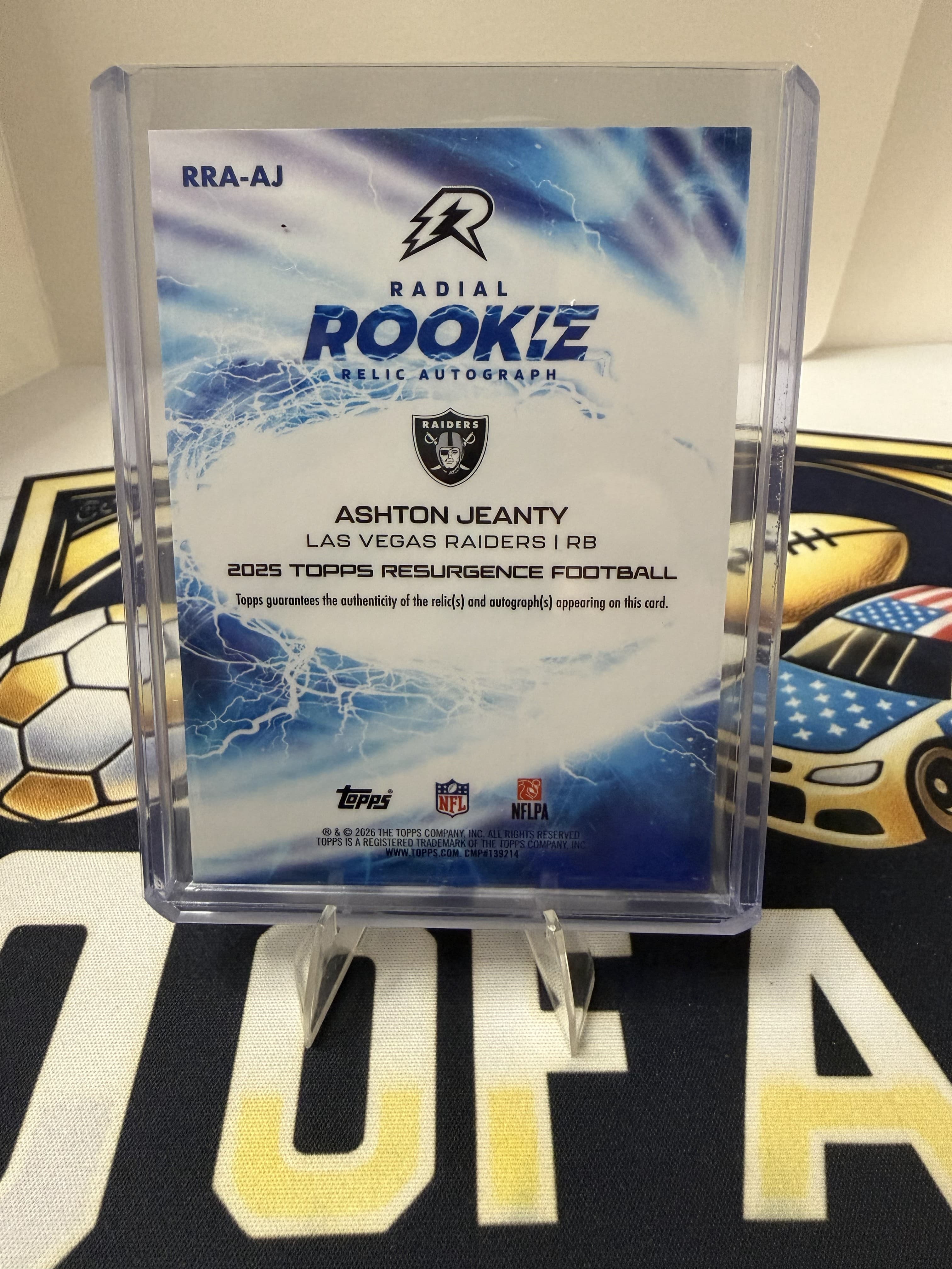 2025 Ashton Jeanty Radial Rookies RPA view 2