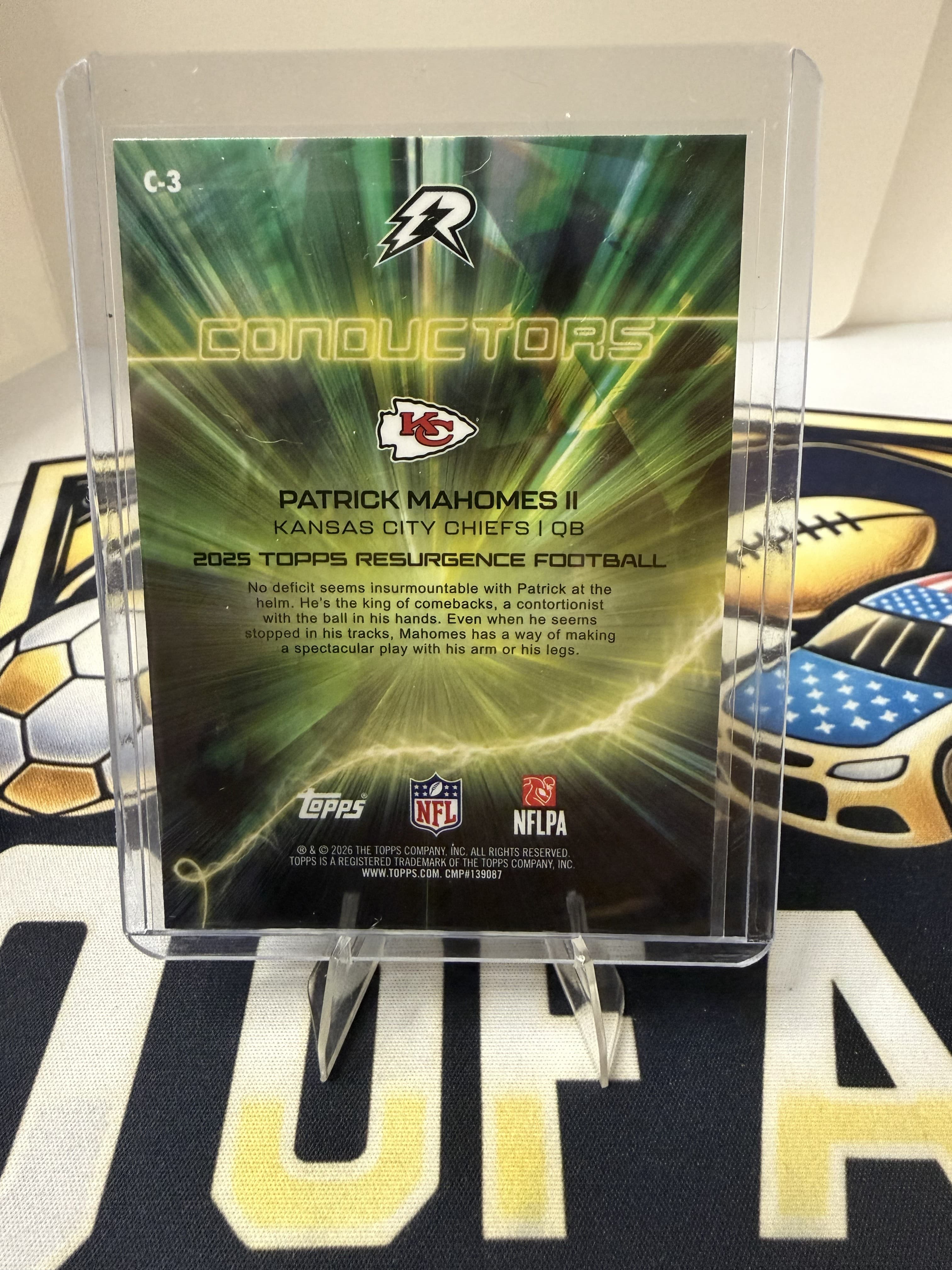 2025 Patrick Mahomes Conductors Teal Surge /149 view 2