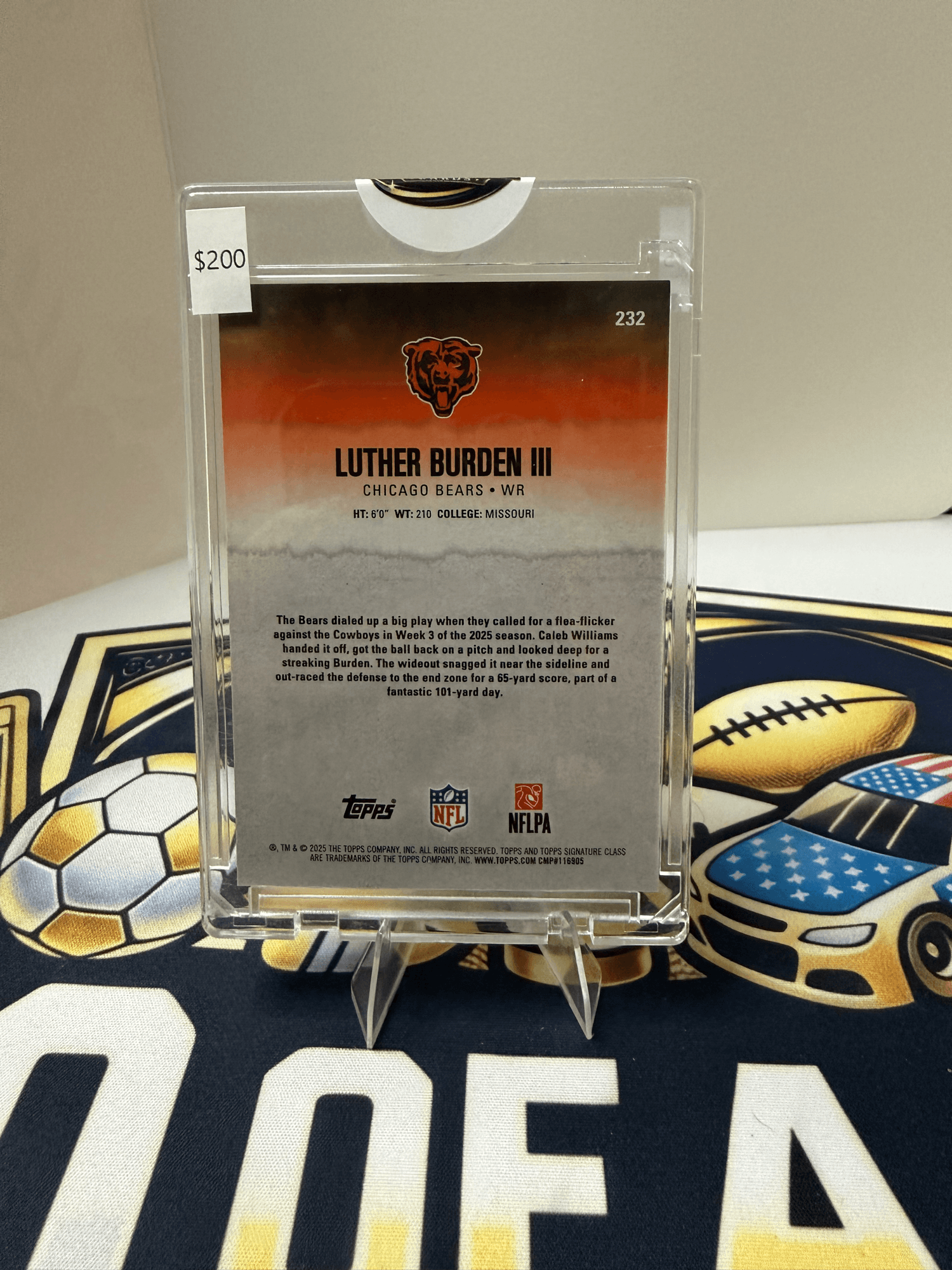 2025 Topps Signature Class Chrome Blue Luther Burden III view 2