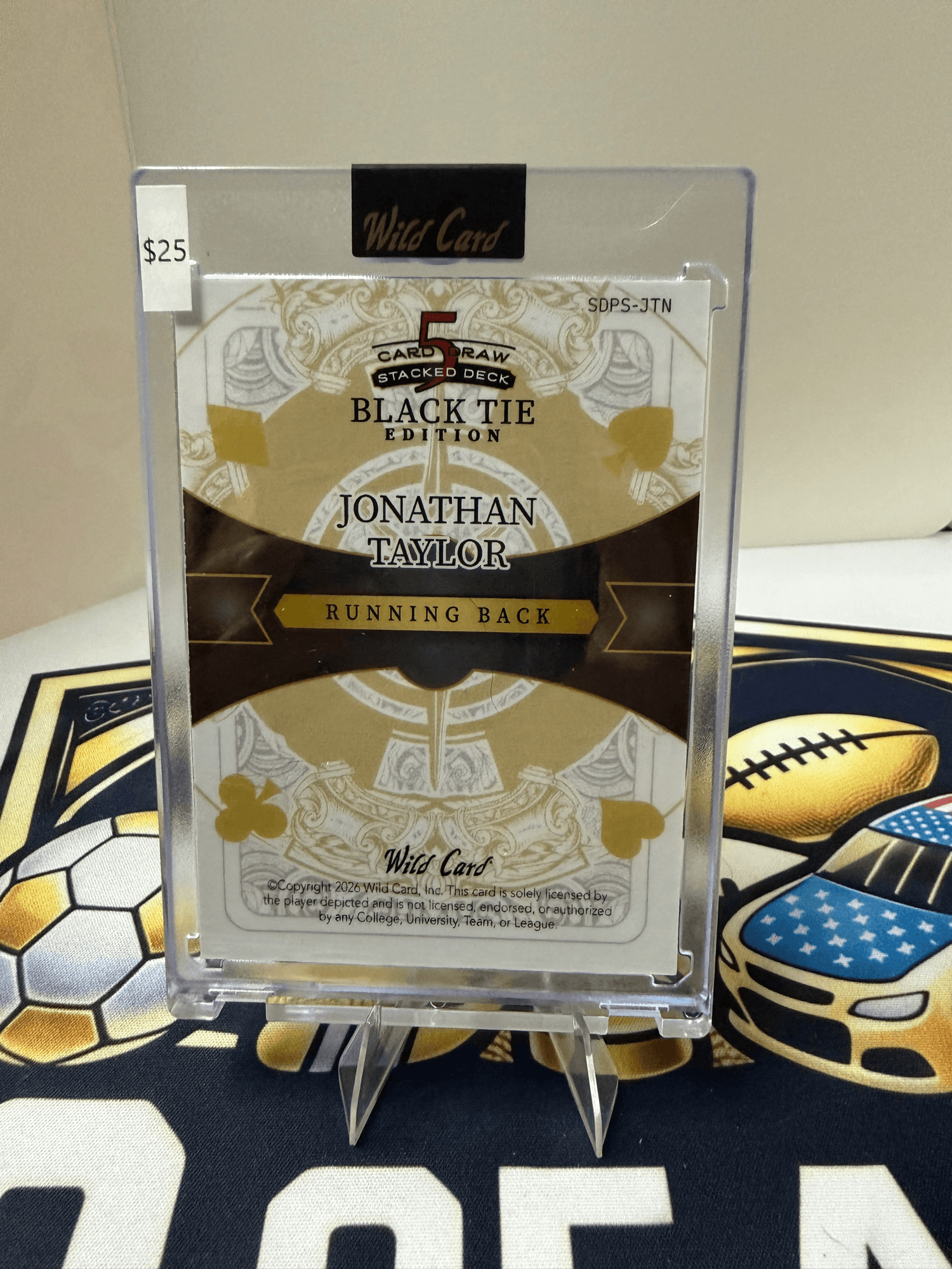 2026 Wild Card 5 Card Stacked Deck Jonathon Taylor view 2