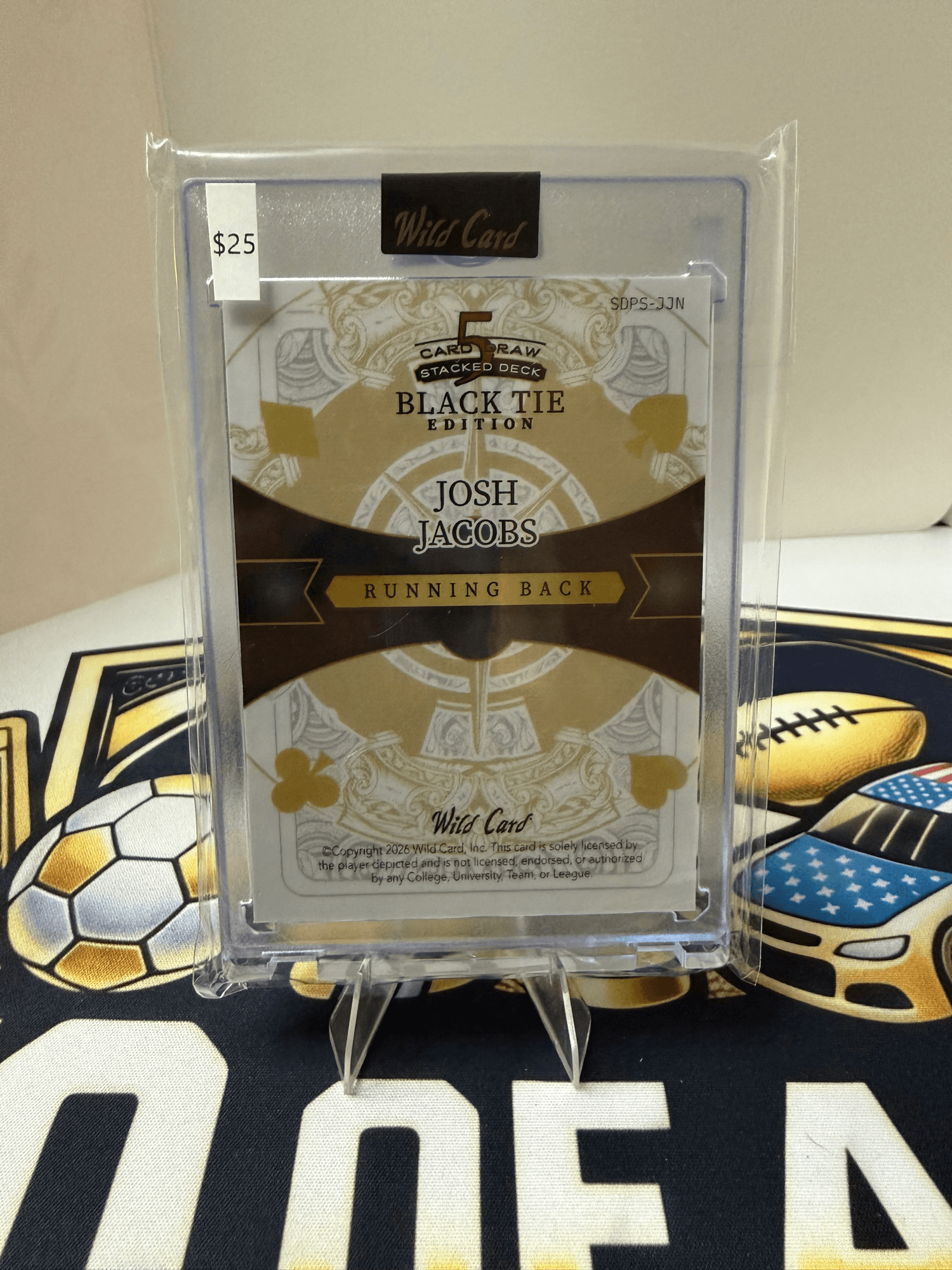 2026 Wild Card 5 Card Stacked Deck Josh Jacobs view 2